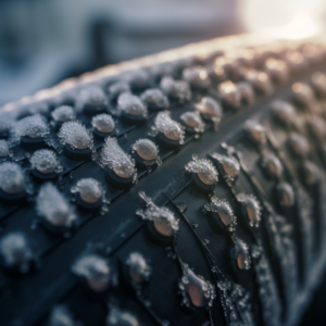 Driving with studded tires