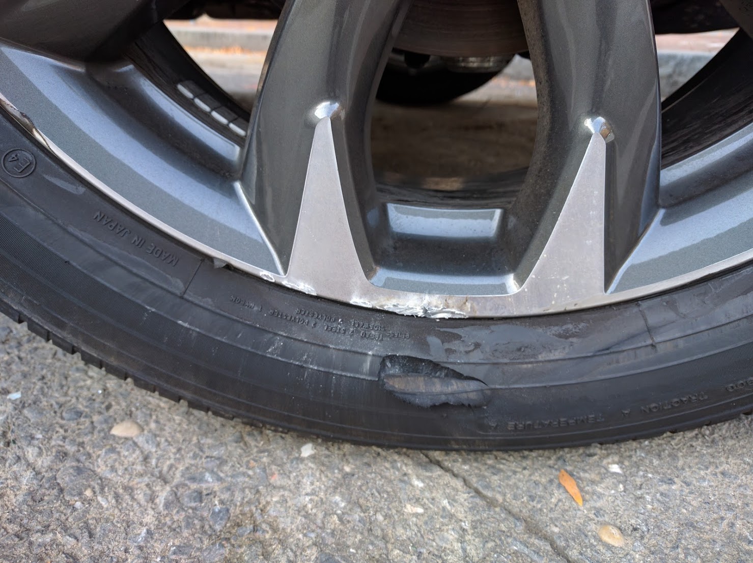 how to fix your tire when you hit a curb 2